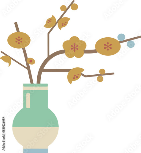 Simple plum blossom arrangement