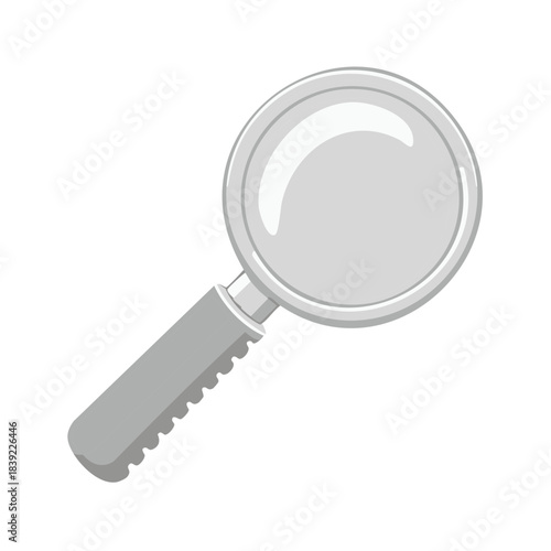 Gray Magnifying Glass Illustration Examination Research Discovery Concepts