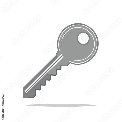 Gray Key Vector Image Security Access Entrance Unlock Opening Tool