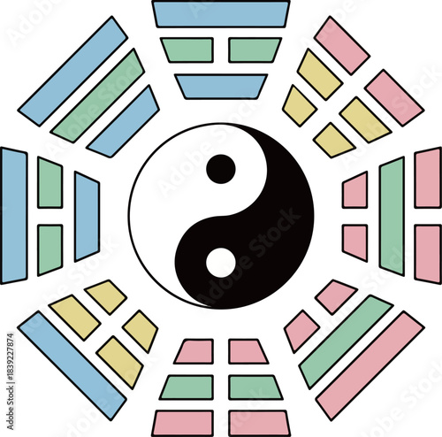 Bagua with Yin Yang Symbol