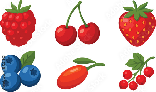 set of berries