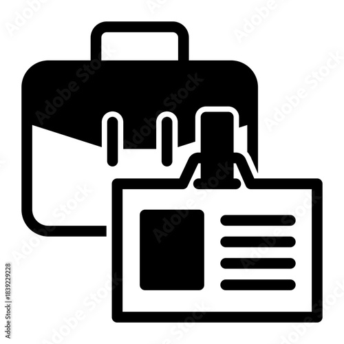 ID Card Business Identification Icon from Curriculum Vitae Icon Collection (Mixed style)