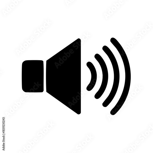 Audio Speaker Icon With Sound Waves Emanating From It