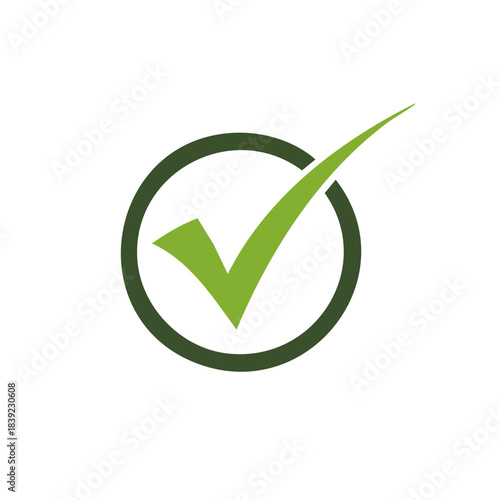 Green Check Mark in Circle Approved Verified Concept