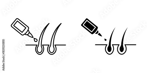  hair icon hair vitamin graphic icon vector