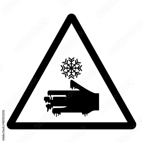 Cold Burns Hazard Symbol Sign, Vector Illustration, Isolate On White Background Label.EPS10