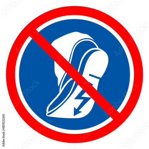 Use Anti Static Footwear Symbol Sign ,Vector Illustration, Isolate On White Background Label. EPS10