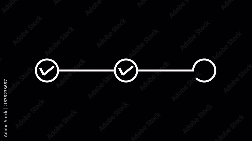 animated timeline infographic showing animation step-by-step processing ...
