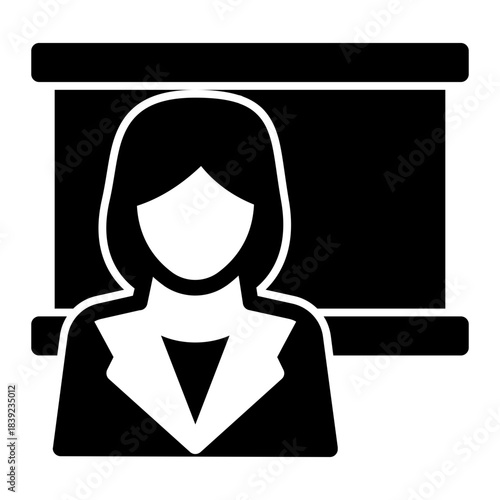 Online Learning Training Education Icon from Curriculum Vitae Icon Collection (Glyph style)