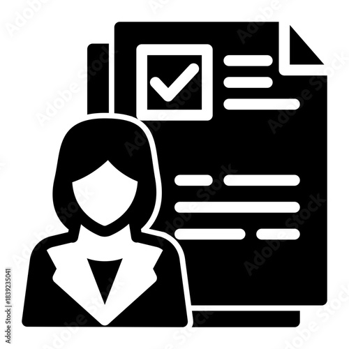 Human Resources Organization Development Icon from Curriculum Vitae Icon Collection (Glyph style)