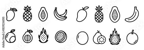 Tropical Fruit Icons