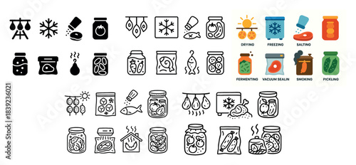Food preservation methods and icons