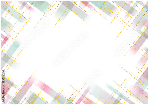 Pastel Watercolor Gold Accent Frame – Elegant Invitation and Card Background Template