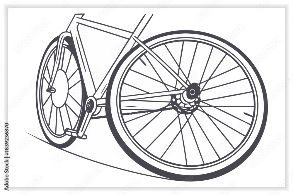 Fototapeta premium Cycling Equipment and Bicycle Parts Illustration Set Helmets, Wheels, Tools, Bike Accessories