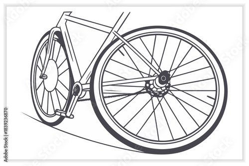 Cycling Equipment and Bicycle Parts Illustration Set Helmets, Wheels, Tools, Bike Accessories