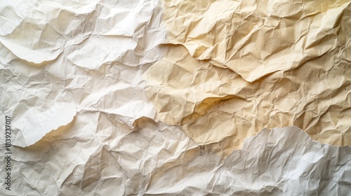 Piece of paper with various stains and marks on a wooden surface
