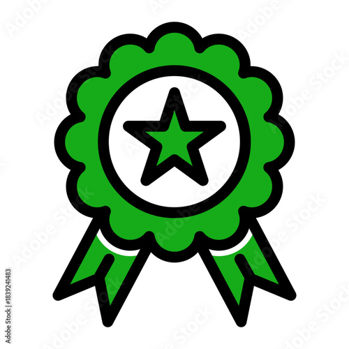 Award Winner Badge Medal Icon from Curriculum Vitae Icon Collection (Glyph Color Lineal style)