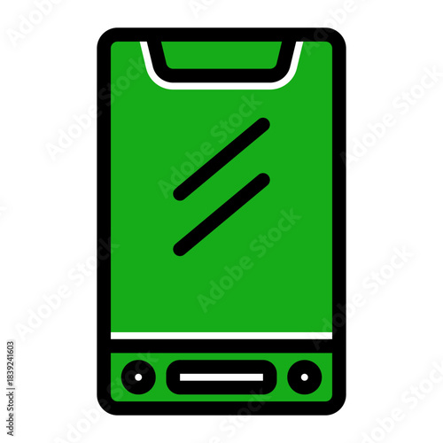 Mobile Phone Telephone Call Icon from Curriculum Vitae Icon Collection (Glyph Color Lineal style)