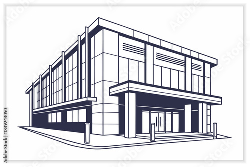 Modern Data Center Illustration Secure Cloud Server, Network Rack and Digital Infrastructure