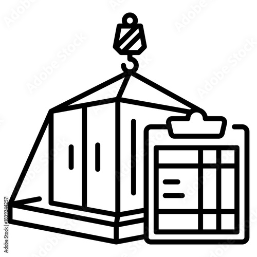 Import permit line icon style