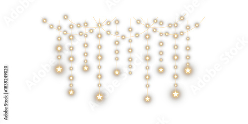 Hanging golden star string lights garland.PNG
Christmas lights set. Vector New Year decorates garland with glowing light bulbs	
