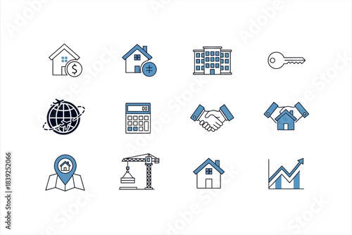 Real Estate Business Vector Icons