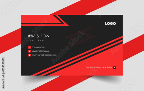 stylish business card template design vector