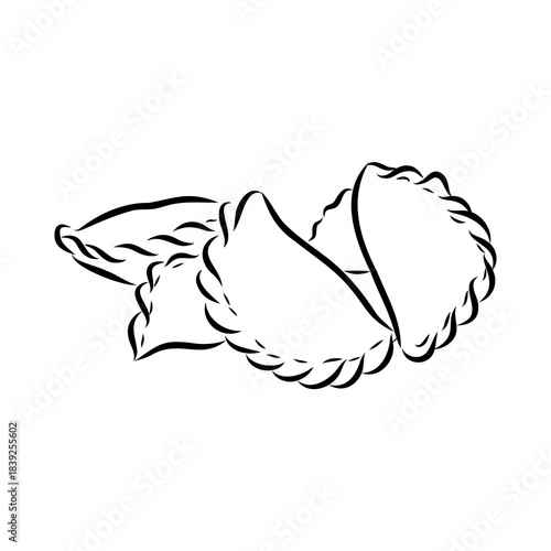 varenik, vector sketch