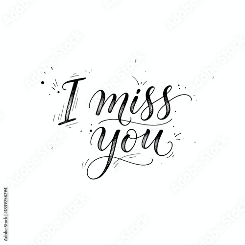 Longing sentiment calligraphy phrase