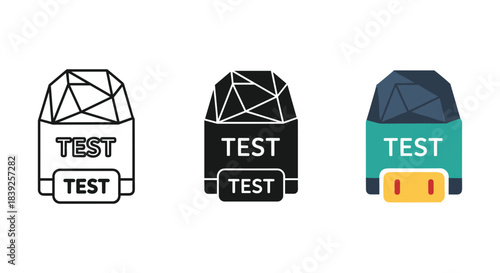 Medical test equipment icon set vector illustration diagnostic laboratory testing symbols signs