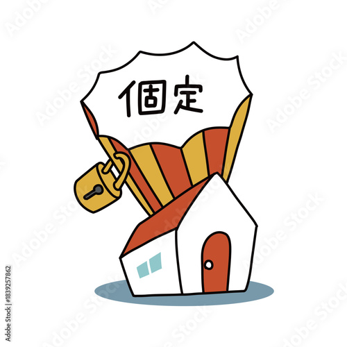 固定金利のイラストアイコン