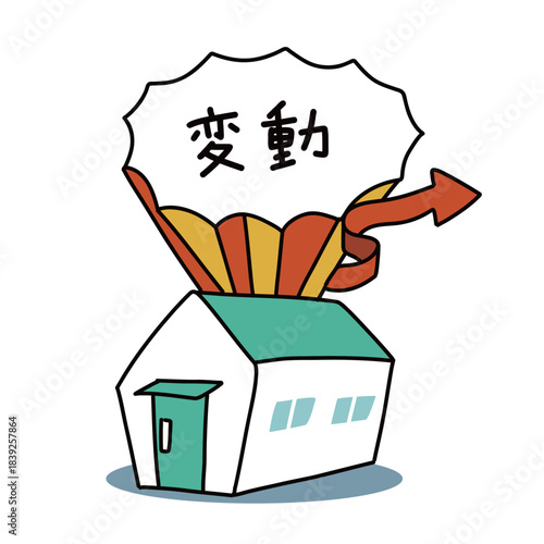変動金利のイラストアイコン