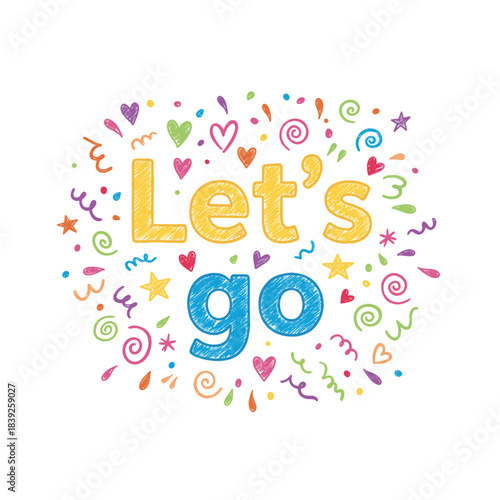 Cheerful and vibrant motivational doodles