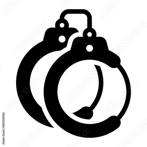 handcuffs glyph icon