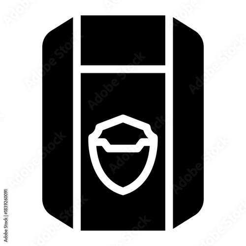 police shield glyph icon