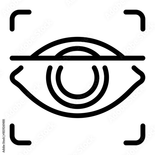 eye scan line icon
