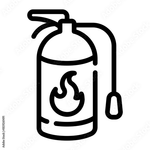 fire extinguisher line icon