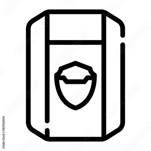 police shield line icon