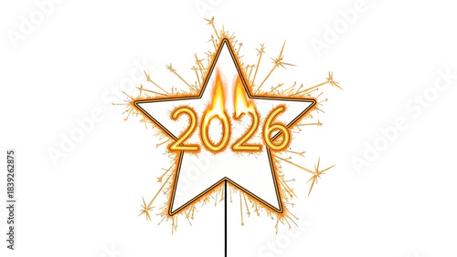 star of David, 2026 golden star new year badge