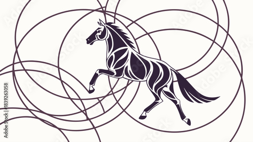 black horse vector