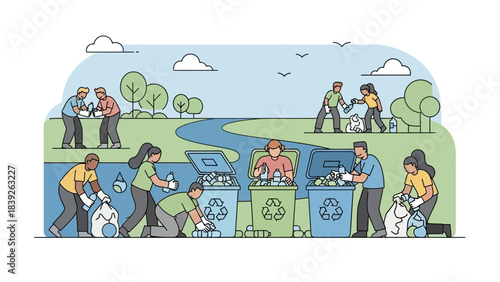 Eco-Friendly Community Recycling Initiative Promoting Sustainability and