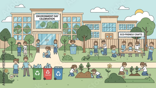 community environmental awareness event celebrating eco-friendly practices and