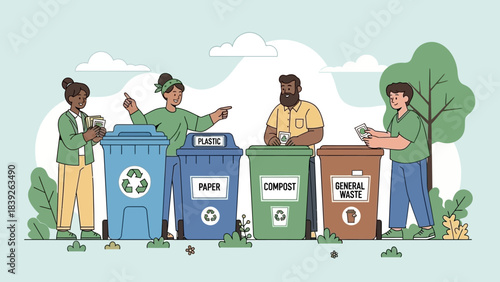 Community Recycling Initiative Promoting Waste Sorting and Environmental