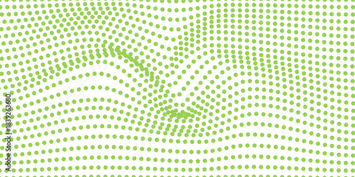 Modern abstract green wave liquid lines background.dots on a whit clean and fresh background,Frequency sound wave lines and technology curve lines,green wave lines frame