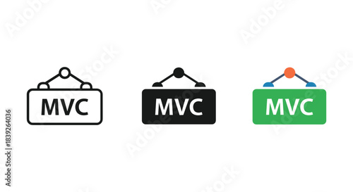 Mvc pattern icons in different colors