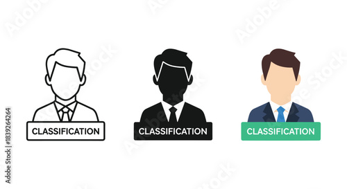 Classification of businessmen in different styles