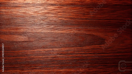 Slika na platnu Classic Straight-Grain Mahogany Wood Texture – Clean Horizontal Lines, Deep Red-