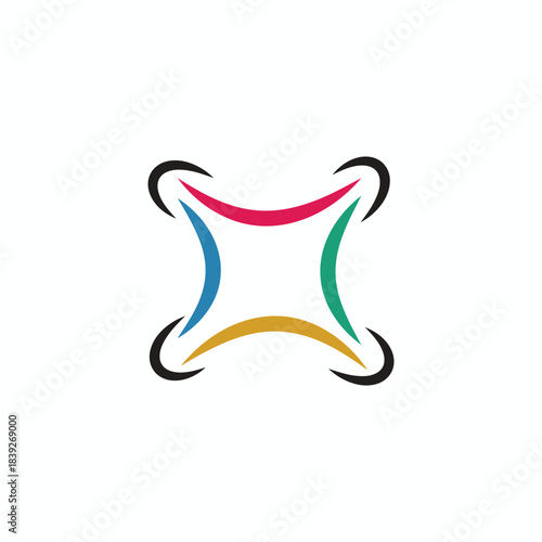 Camera drone technology logo design