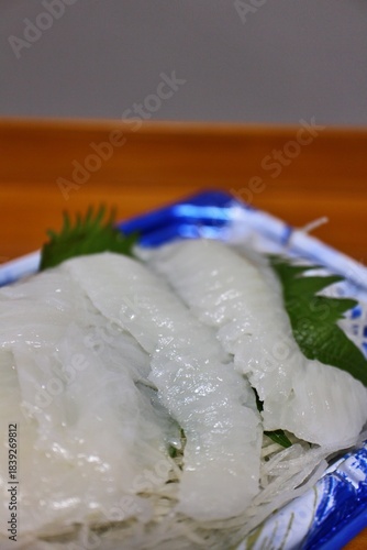 Flatfish engawa sashimi purchased at a supermarket in Tokyo, Japan