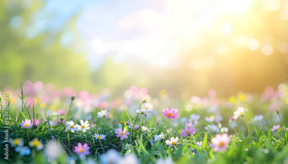 Fototapeta premium “Spring Meadow Blur Background”